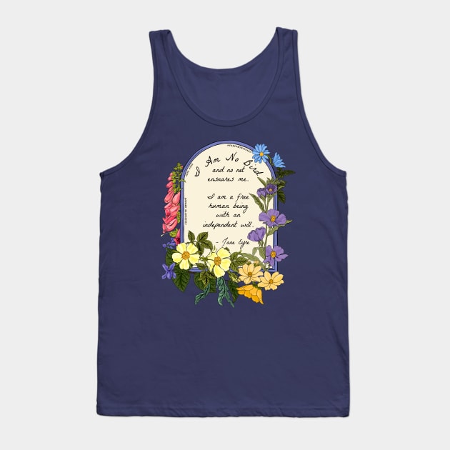 Jane Eyre, I Am No Bird and No Net Ensnares Me Tank Top by FabulouslyFeminist